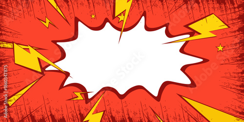 Comic cartoon bubble speech blank template background