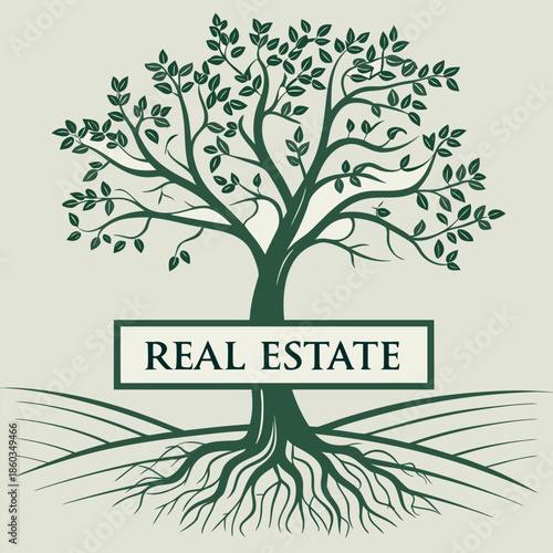vector tree with roots