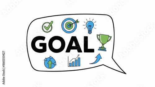 Goal Setting and Achievement - Visual Representation of Success and Objectives.