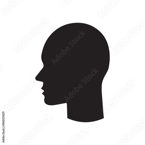 Human's head glyph icon
