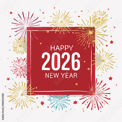 Colorful Fireworks Explosion on Green Screen Background