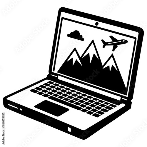 Laptop Travel Lifestyle Concept