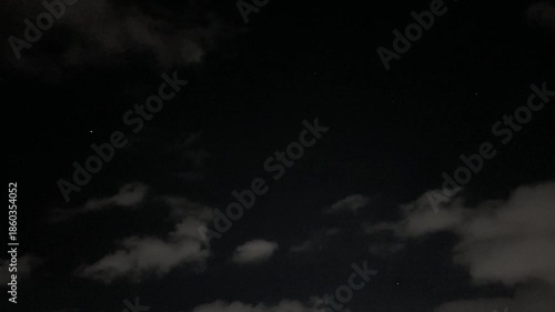 Dark Cloudy Night Sky Atmosphere