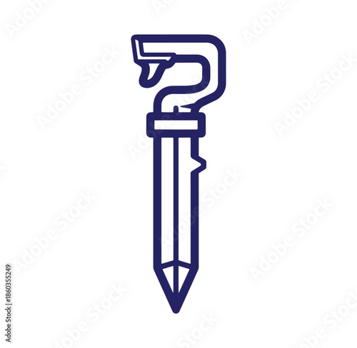 Simple stylized architectural surveyor's measuring tool icon on a white background