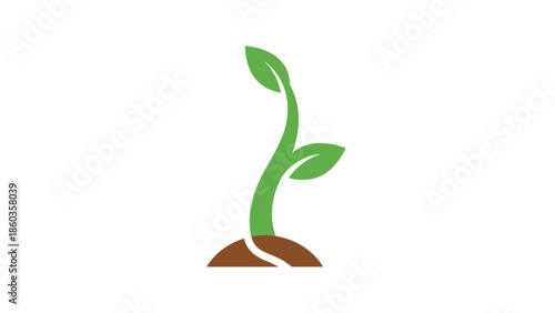 Green Sprout Emerging from Soil A Symbol of Growth and Renewal.