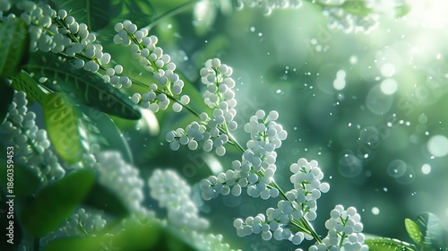 Minimalist Medical Science Illustration Symbolizing Purity and Life Development