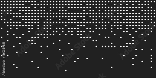 Geometric pixel explosion background with broken square shapes and dispersed dot particles representing motion fade and digital disintegration suitable for abstract design