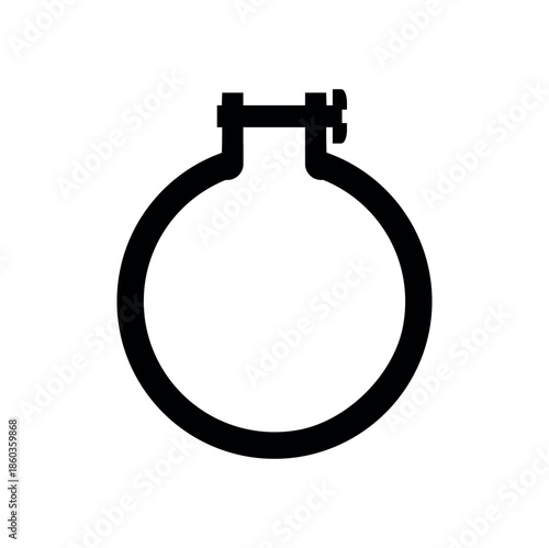 hose clamp icon on white background