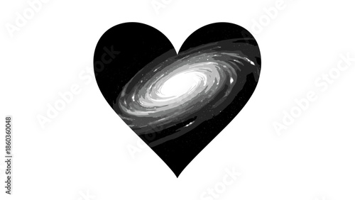 HeartShaped Galaxy A Cosmic Symbol of Love and Wonder.