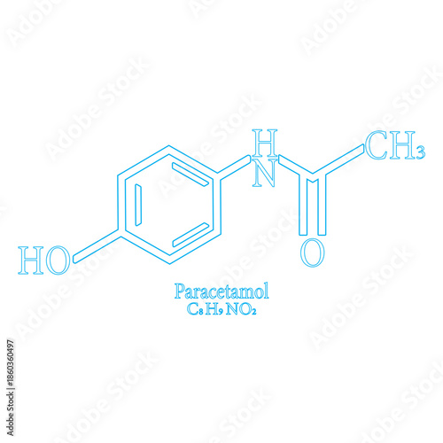 paracetamol composition structure icon