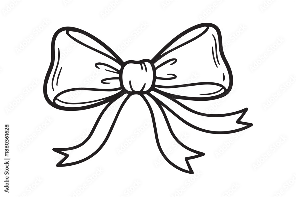 Fototapeta premium VECTOR BLACK BOW