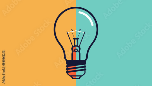 Illustration of a Light Bulb Symbolizing an Idea or Innovation.