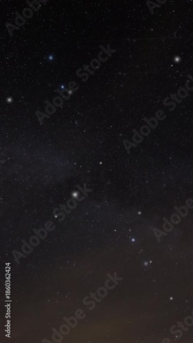 Vertical video of starry night sky with constellations and dark atmosphere
