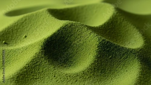 Minimal Green Matcha Powder Macro Texture with Soft Natural Lighting