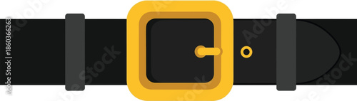 Close Up Illustration of Santa Claus Red Suit with Black Belt