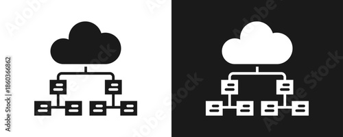Backbone Icon Set Glyph In White And Black Background