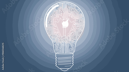 Light Bulb with Brain Inside Concept of Idea Innovation and Intelligence.