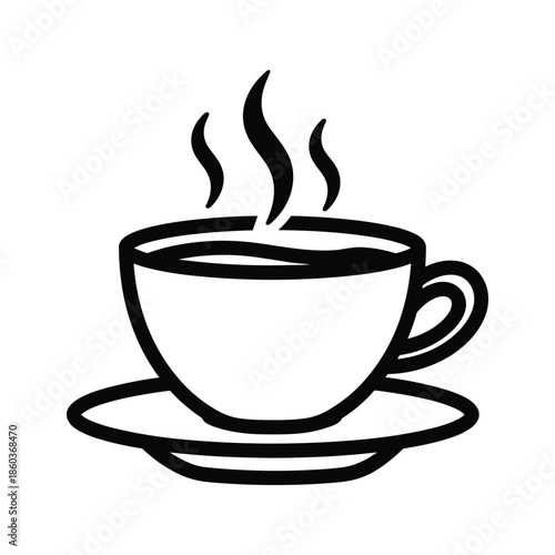 Hot Coffee Cup Illustration