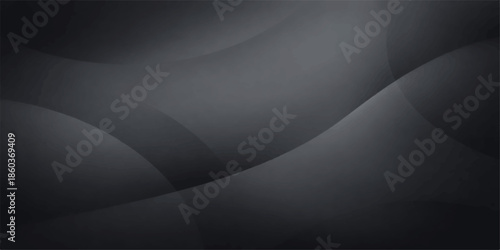 Dark gray abstract background with smooth curved shapes