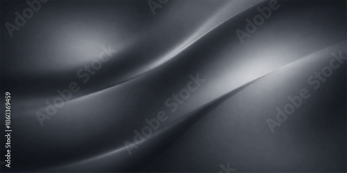 Abstract gray background with curved lines and glowing highlights