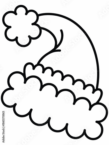 Clouds and rain illustration isolated on white background, Vector, illustration