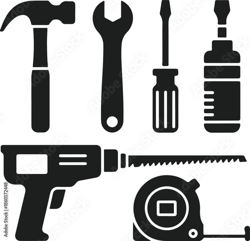 Essential hand tools and power tools for home repairs and construction
