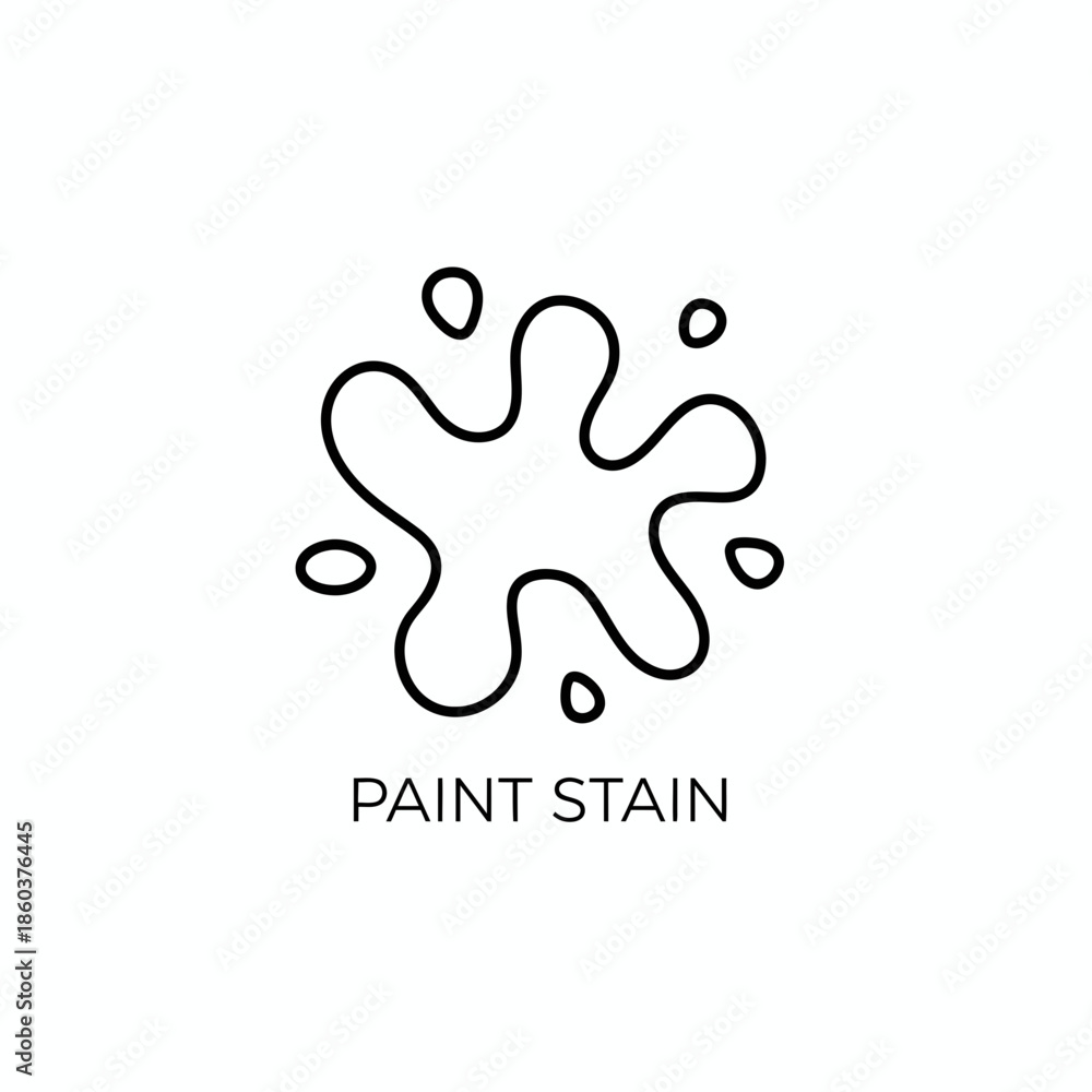 Obraz premium A close-up illustration of a paint stain icon on a clean white background
