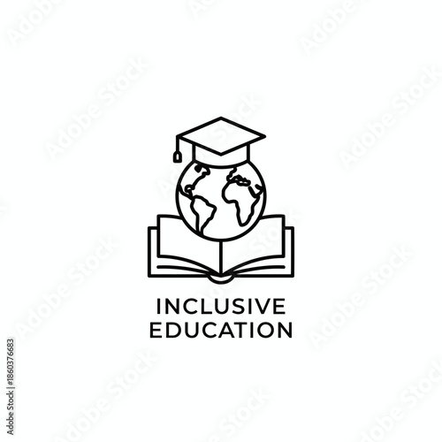 Inclusive Education Icon Representing Global Learning and Diversity