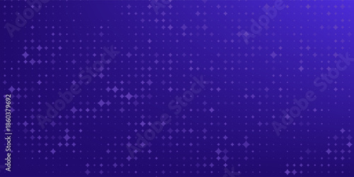 Purple glowing pixel dot pattern. Abstract neon grid wallpaper. Violet color mosaic pattern backdrop. Vector modern technology, business, science, healthcare, medicine, presentation design background