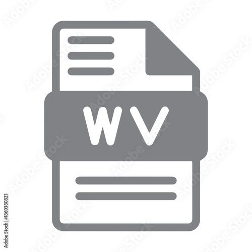 WV file type icon, which is associated with the WavPack audio format