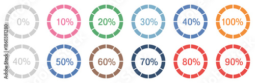 circular loading progress indicator icons