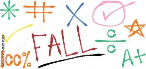 Colorful chalkboard style illustration with silhouette elements and academic symbols