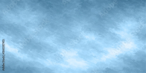 A beautiful blue sky background with white clouds captures the bright nature of a summer day's atmosphere and clear heaven light