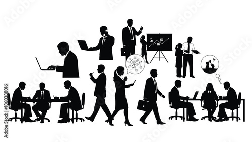Business people working together in office environment