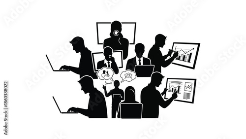 Business team working together on project