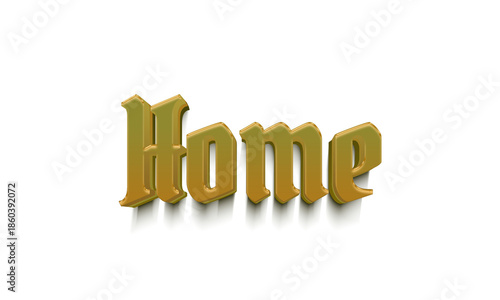 Home transparent 3d text style effect