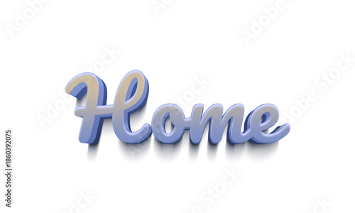 Home transparent 3d text style effect