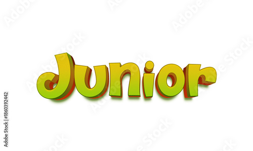Junior transparent 3d text style effect
