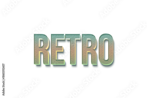 Retro transparent 3d text style effect