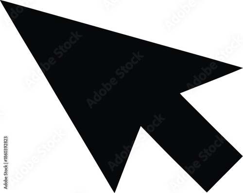 Cursor arrow icon silhouette abstract design. vector illustration