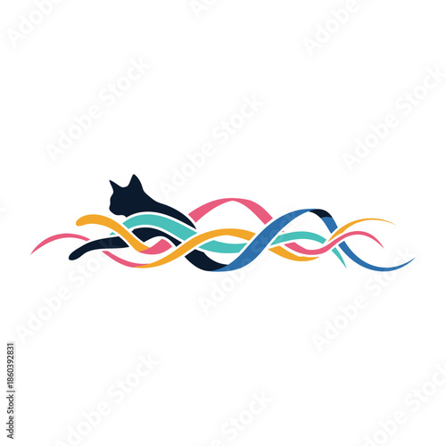 Intertwined hearts in warm hues