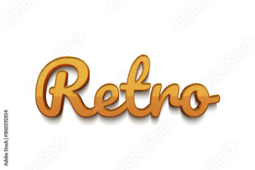 Retro transparent 3d text style effect