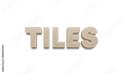 Tiles transparent 3d text style effect