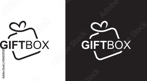 Gift, birthday, love, romantic, special, valentine logo vector design template, EPS 10