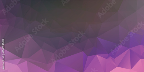 Purple Geometric Low-Poly Abstract Background With Gradients, Triangular Facets, and Modern Design for Digital Displays