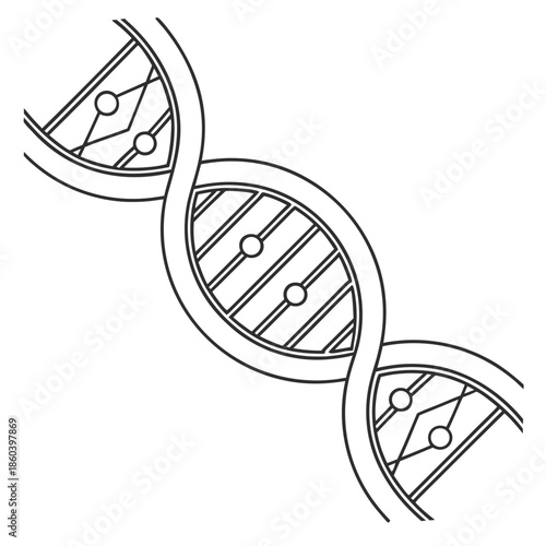 A simplified illustration of a dna double helix structure showcasing the fundamental building blocks of life and genetic information