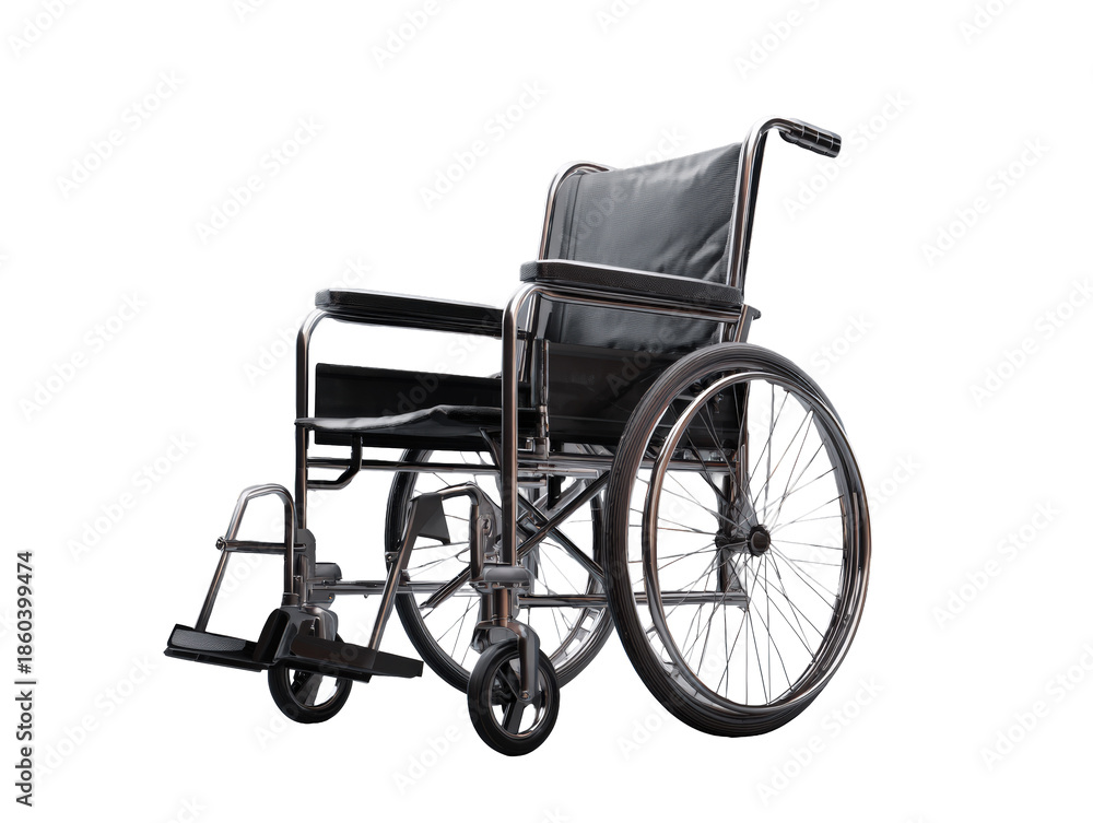 Fototapeta premium Manual Wheelchair on Gray Background 