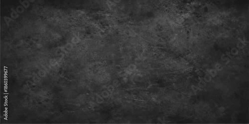 A dark and black grunge background features a textured stone wall pattern with a grey aged surface and rough vintage concrete paint for a blank dirty wallpaper backdrop. black and white smoky fog
