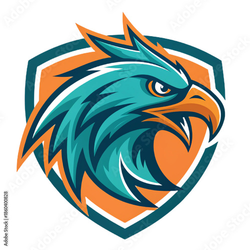 Vector Collision Energy Ring Crest Logo for Esports Team Branding