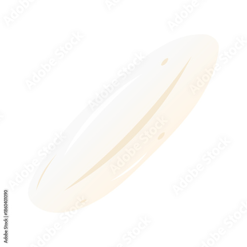 single white rice grain illustration vector isolated on white
